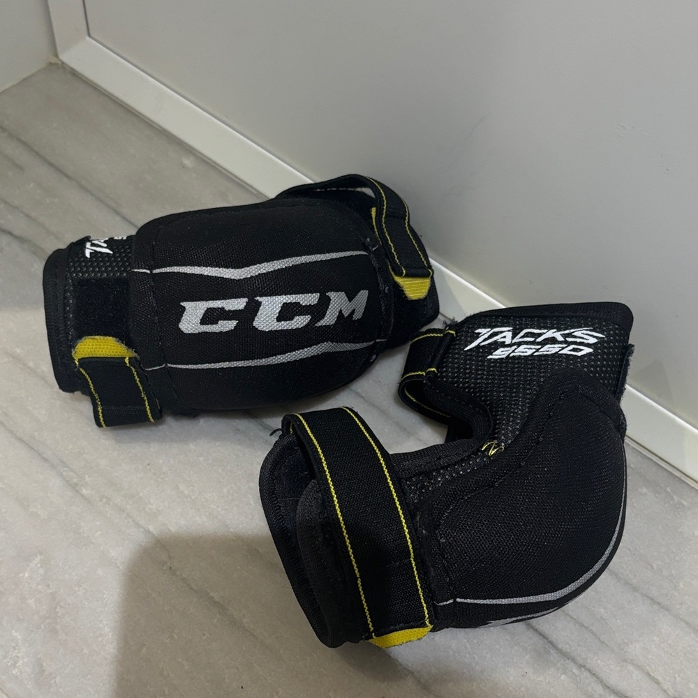 CCM Black and Yellow Hockey Elbow Pads